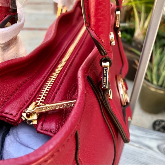 Tory Burch Amanda Mini Satchel in Auburn NWT - Picture 8 of 13